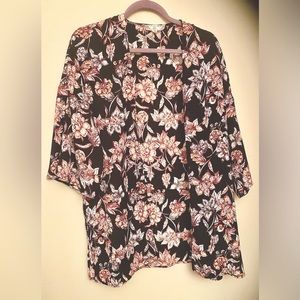 Pink Rose- Floral Kimono Cardigan